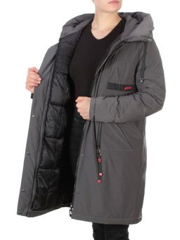 21-967 DARK GRAY Пальто зимнее женское AIKESDFRS (200 гр. холлофайбера) - Fashion фото 9