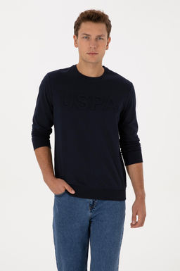 Erkek Lacivert Basic Sweatshirt