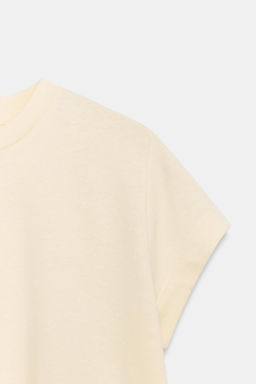 CAMISETA ASIM?TRICA ALGOD?N / Mantequilla - Zara фото 8