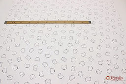 Муслин двухслойный Котики, ш.1.35м, хлопок-100%, 100гр/м.кв - Купава фото 4