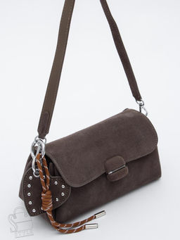 Сумка женская кожаная 6660VG gray Vitelli Grassi