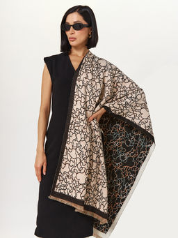 в составе ШЕРСТЬ и КАШЕМИР Большой, мягкий, теплый двусторонний палантин - Tantino фото 8