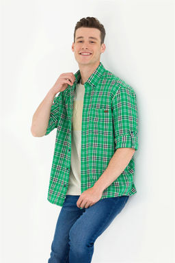 U. S. Polo Assn Мужская зеленая рубашка Lumberjack - U.s. polo assn фото 10