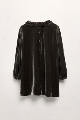 AGE 6-10 / LIMITED EDITION VELVET DRESS WITH SILK - Zara фото 8