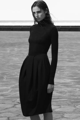 FALDA TULIP?N MIDI DE LANA PLISADA - H&m фото 9