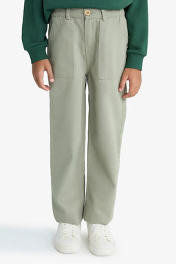 %100 Pamuk Loose Fit Standart Pa_a Gabardin Pantolon Erkek _ocuk - Defacto фото 5