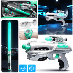 Набор оружия "Космический бой" (свет, звук) на батарейках, в коробке