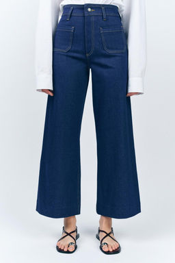 ZW COLLECTION HIGH-WAIST WIDE-LEG JEANS WITH POCKETS - Zara фото 9