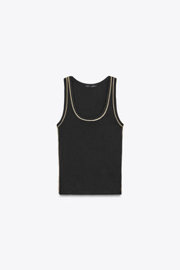METALLIC THREAD TRIM TOP - Zara фото 5
