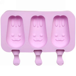 Форма для приготовления мороженого "Зайки" силиконовая 19,5*15см