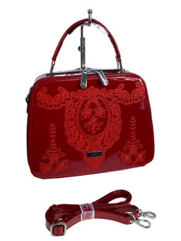 Женская сумка из искусственной кожи, цвет красный