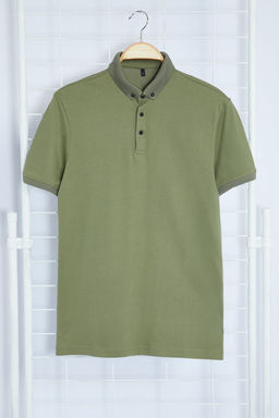 Haki Regular/Normal Kesim Polo Yaka T-shirt TMNSS24PO00047