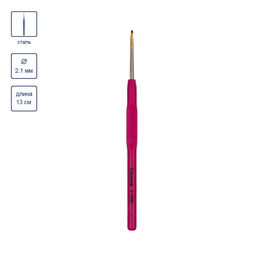 Для вязания Gamma RCH крючок с прорезин. ручкой сталь d 2.1 мм 13 см в блистере  фото 3