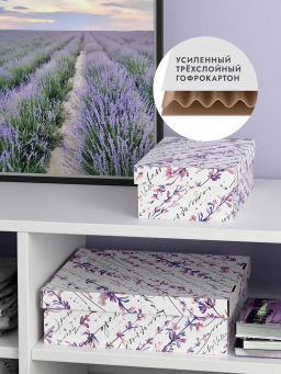 VAL HL-BC-2F2L Короба картонные, 2шт.-25*33*9 см, 2шт.-16.5*25*9 см, набор 4 шт., HERBARIUM LAVENDER, шт