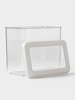 Ёмкость для хранения сыпучих продуктов IDEA «Степ», 1.7 л, 16×10×14 см, пластик, крышка белая