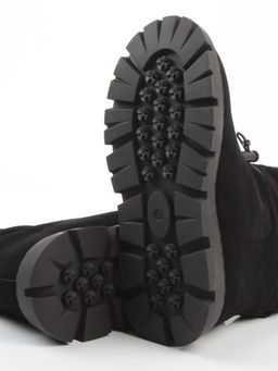 04-PAL273-1Z BLACK Ботинки зимние женские (натуральная замша, 100% шерсть)