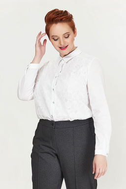 Блуза офисная белая - Olsi фото 8