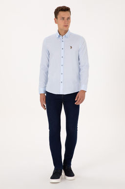 Erkek A__k Mavi Uzun Kollu Basic G_mlek - U.s. polo assn фото 4