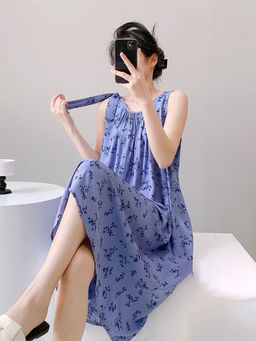 K12985 Домашнее платье ГОЛУБОЙ