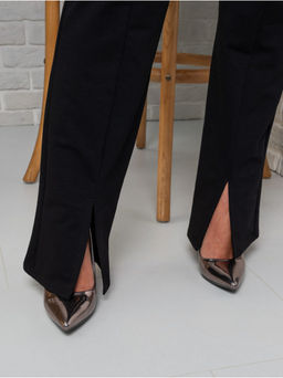 Брюки "Стиль" с разрезом черный