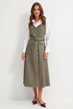 Сарафан LYUSHe 4147-Р хаки  фото 5