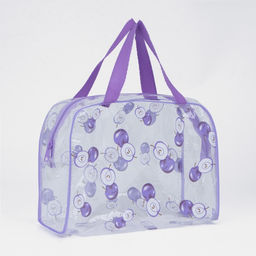 Цена за 2 шт. Косметичка-сумка на молнии для бассейна, большая, с ручками, с принтом Ранетки, сиреневая