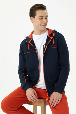 Мужской темно-синий вязаный кардиган Неожиданная скидка в корзине