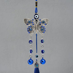 Подвеска от сглаза металл Бабочка с колокольчиками и кисточкой, 730 см - Simaland фото 4