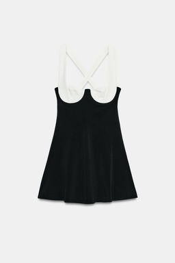 VESTIDO CORTO SKATER / Negro / Blanco - Zara фото 5