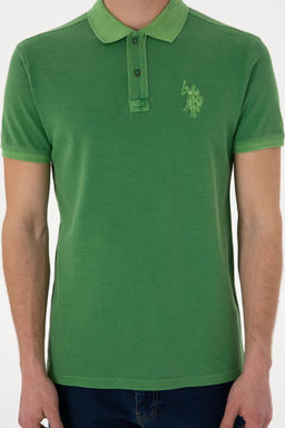 Erkek Slim Fit Polo Yaka Ye_il Y_kamal_ Basic Ti__rt Sepette S_rpriz _ndirim - U.s. polo assn фото 7