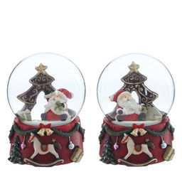 Фигурка декоративная "Дед Мороз" в стекл шаре, D 6.5 см, L6,5 W6,5 H8,5 см, 2в.
