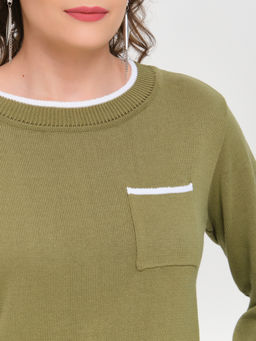 Джемпер вязаный с карманом - Stilla фото 17