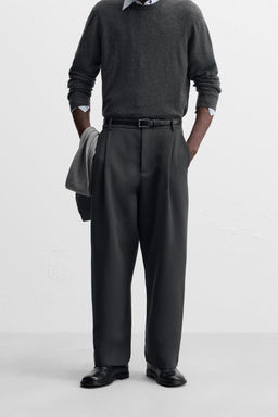 RELAXED FIT PLEATED TROUSERS - Zara фото 2