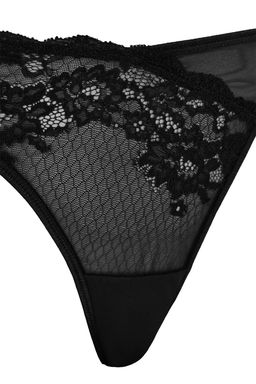 Siyah Dantel/Tul Capraz Baglama Detayl? Kaps?z Balenli Ic Camas?r? Tak?m? THMSS26CC00013 - Trendyolmilla фото 3