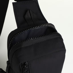 Сумка-слинг из текстиля, чёрная