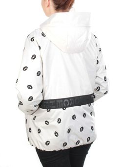 ZW-2166-C WHITE Куртка демисезонная женская BLACK LEOPARD (100 гр.синтепона)