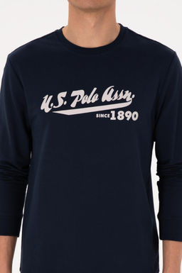 Erkek Bisiklet Yaka Regular Fit Lacivert Sweatshirt - U.s. polo assn фото 6