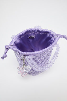 BEADED CYLINDRICAL BUCKET BAG - Zara фото 5