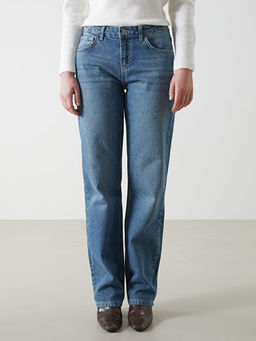 Straight Fit Kad?n Jean Pantolon