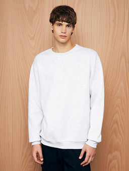 Bisiklet Yaka Uzun Kollu Erkek Sweatshirt