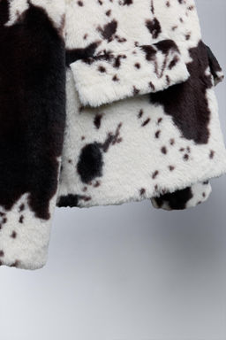 FAUX FUR COW PRINT JACKET - Zara фото 6