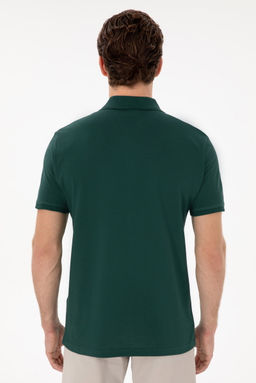 Erkek Slim Fit Polo Yaka Koyu Ye_il Basic Ti__rt Sepette S_rpriz _ndirim - U.s. polo assn фото 5