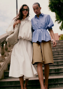 Camisa de popelina de algod?n con cord?n de ajuste - H&m фото 9