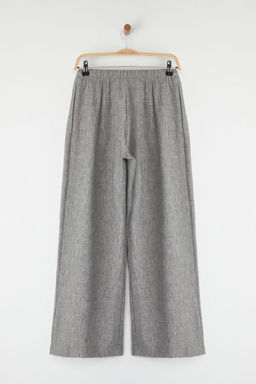 Gri Wide Leg/Genis Paca Dokuma Pantolon TWOSS25PL00107 Palazzo - Trendyolmilla фото 6