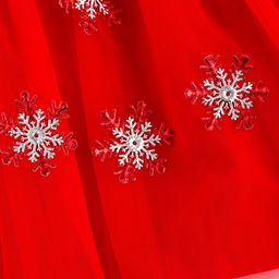 Карнавальный костюм новогодний Яркая санта, рост 110-116 см, платье, ободок - Волшебная маска фото 4