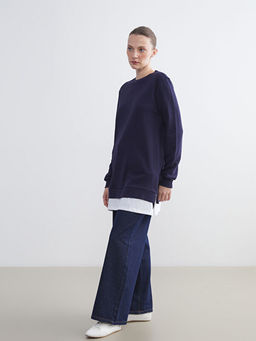 Bisiklet Yaka Kad?n Sweatshirt Tunik