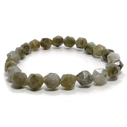Браслет из камня 8мм с огранкой Лабрадор камень удачи и счастья