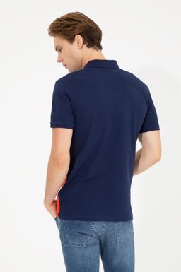 U. S. Polo Assn Мужская темно-синяя футболка с воротником-поло - U.s. polo assn фото 5