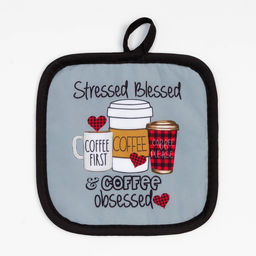 Кухонный набор 2 прихватки Этель Coffee , прихватка 17х17 см, варежка 24х16 см, 100% п/э  фото 4