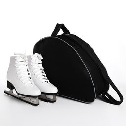 Сумка спортивная для коньков, 40×32×20 см, чёрная